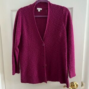 J. Jill Deep pink Cardigan Sweater